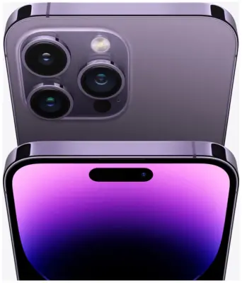 Apple iPhone 14 Pro 128GB Deep Purple brukt closeup