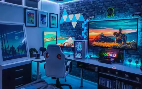 Gjenbruk av møteromsskjermer - gaming room